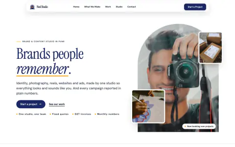 Neel Studio website preview