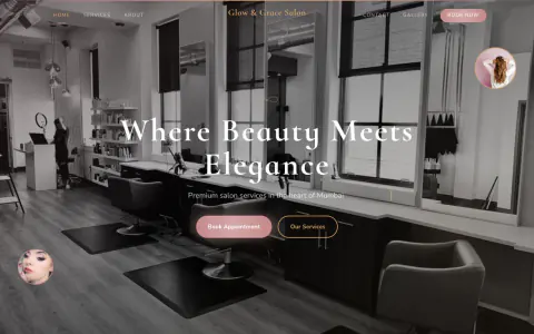 Premium Salon website preview